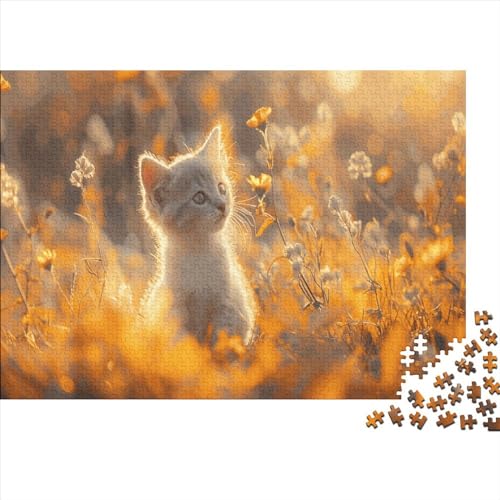 Cute Animal 500 Teile Puzzle Puzzle-Geschenk Geschicklichkeitsspiel Cute Kitten Familienspaß 100% Recycelten Kartons 500pcs (52x38cm) von DAKINCHERRY