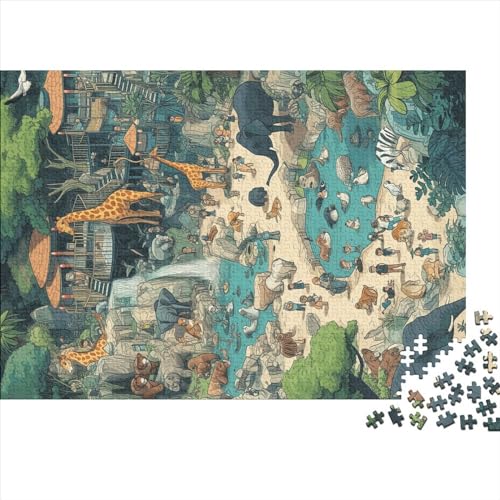 Dogs Park 1000 Teile Puzzle Spielzeug Geschenk Kinder Lernspiel Forest Animal Park Familienspaß Impossible Puzzle 1000pcs (75x50cm) von DAKINCHERRY
