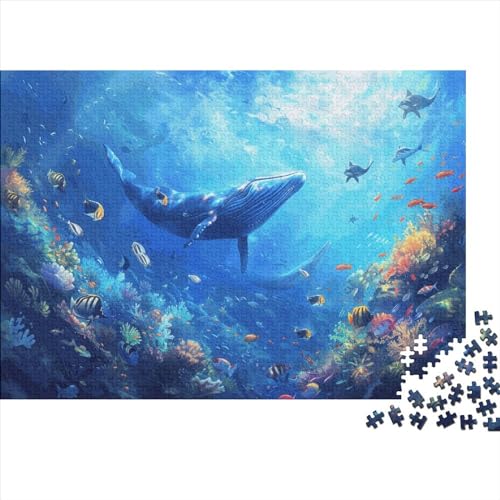 Dolphins 300 Teile Puzzle Puzzle Für Erwachsene Familien-Puzzlespiel Dolphin Paradise Für Erwachsene Und Kinder Impossible Puzzle 300pcs (40x28cm) von DAKINCHERRY