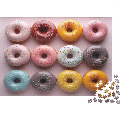 Donuts 1000 Teile Puzzle Premium Quality Puzzle Geschicklichkeitsspiel Dessert Time Familienspaß 100% Recycelten Kartons 1000pcs (75x50cm) von DAKINCHERRY