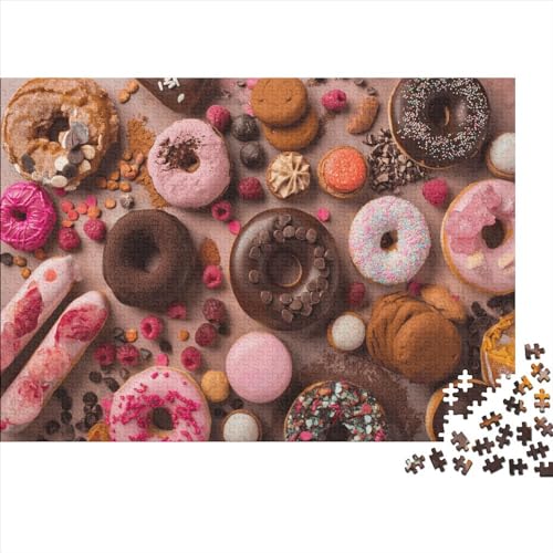 Doughnuts Desserts 1000 Teile Puzzle Premium Quality Puzzle Familien-Puzzlespiel Familienspaß 100% Recycelten Kartons 1000pcs (75x50cm) von DAKINCHERRY