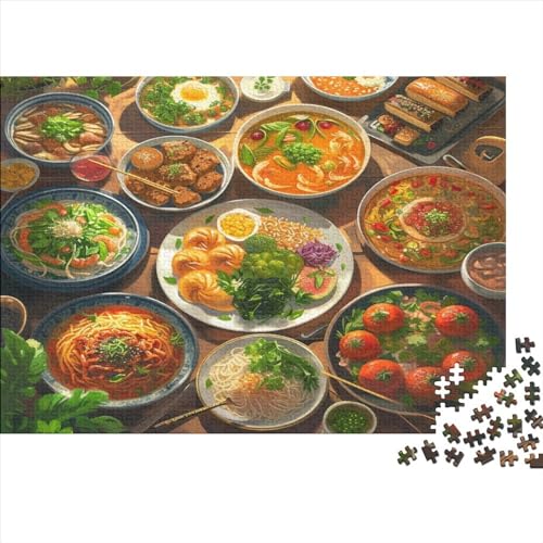 Gourmet Food 500 Teile Puzzle Puzzle-Geschenk Geschicklichkeitsspiel Für Erwachsenen Ab 14 Jahren Impossible Puzzle 500pcs (52x38cm) von DAKINCHERRY
