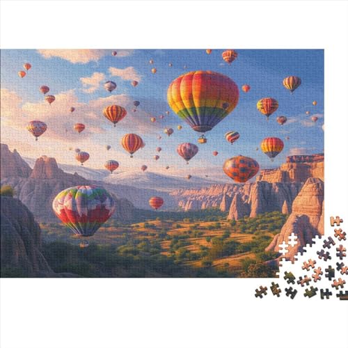 Hot Air Balloon 500 Teile Puzzle Premium Quality Puzzle Geschicklichkeitsspiel Familienspaß 100% Recycelten Kartons 500pcs (52x38cm) von DAKINCHERRY