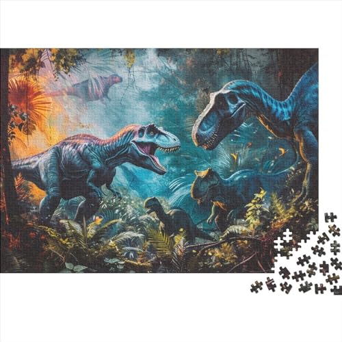 Jurassic World 1000 Teile Puzzle Puzzle-Geschenk Kinder Lernspiel Dinosaur Für Erwachsene Und Kinder Impossible Puzzle 1000pcs (75x50cm) von DAKINCHERRY