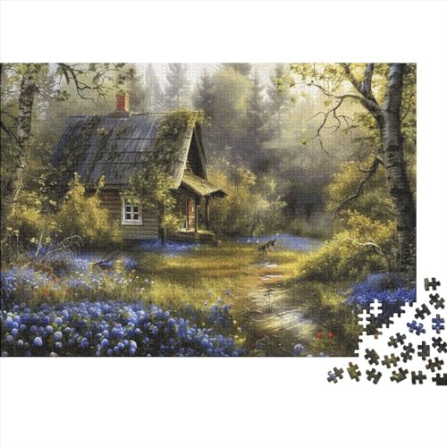 Log Cabin 1000 Teile Puzzle Puzzle-Geschenk Kinder Lernspiel Für Erwachsene Und Kinder 100% Recycelten Kartons 1000pcs (75x50cm) von DAKINCHERRY