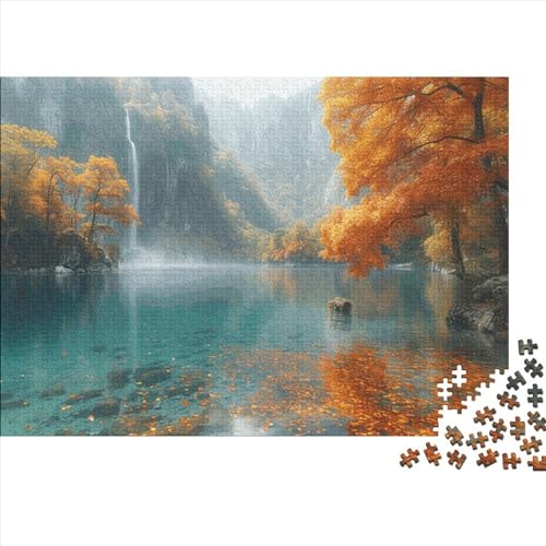 Natural Mountain 500 Teile Puzzle Premium Quality Puzzle Kinder Lernspiel Lake Under The Snowy Mountains Für Erwachsenen Ab 14 Jahren Impossible Puzzle 500pcs (52x38cm) von DAKINCHERRY