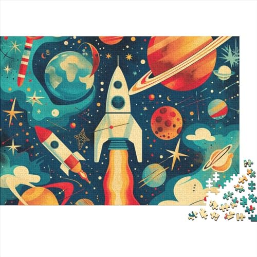 Outer Space 1000 Teile Puzzle Spielzeug Geschenk Kinder Lernspiel Spaceship Für Erwachsene Und Kinder 100% Recycelten Kartons 1000pcs (75x50cm) von DAKINCHERRY