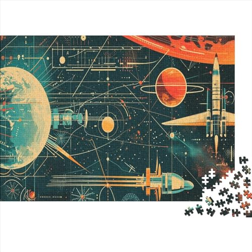 Outer Space 500 Teile Puzzle Puzzle-Geschenk Familien-Puzzlespiel Space Station Für Erwachsenen Ab 14 Jahren Impossible Puzzle 500pcs (52x38cm) von DAKINCHERRY