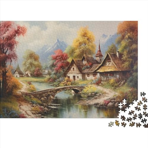 Paradise 1000 Teile Puzzle Spielzeug Geschenk Kinder Lernspiel Beautiful Town Für Erwachsenen Ab 14 Jahren 100% Recycelten Kartons 1000pcs (75x50cm) von DAKINCHERRY