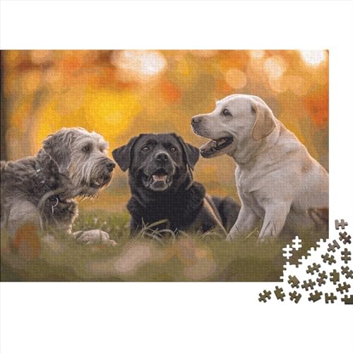 Pets Party 500 Teile Puzzle Spielzeug Geschenk Kinder Lernspiel Cute Puppy Familienspaß 100% Recycelten Kartons 500pcs (52x38cm) von DAKINCHERRY