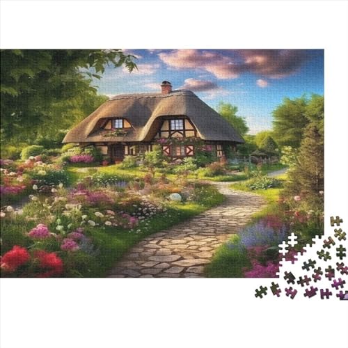 Rustic Cottage 1000 Teile Puzzle Puzzle Für Erwachsene Geschicklichkeitsspiel Farm Scenery Familienspaß 100% Recycelten Kartons 1000pcs (75x50cm) von DAKINCHERRY