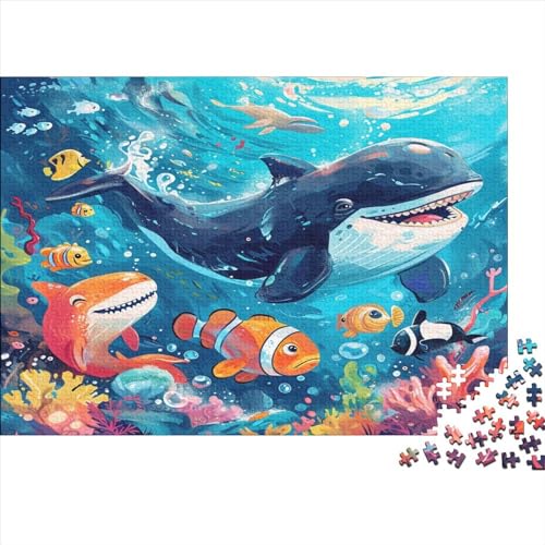 Sea 1000 Teile Puzzle Puzzle-Geschenk Kinder Lernspiel Dolphin Paradise Familienspaß 100% Recycelten Kartons 1000pcs (75x50cm) von DAKINCHERRY