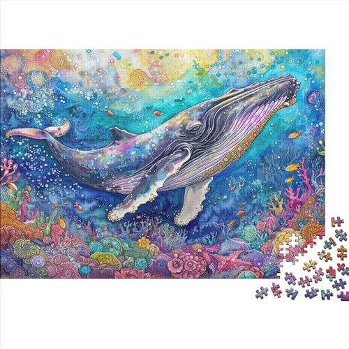 Sea World 1000 Teile Puzzle Puzzle-Geschenk Geschicklichkeitsspiel Blue Whale Paradise Für Erwachsene Und Kinder Impossible Puzzle 1000pcs (75x50cm) von DAKINCHERRY