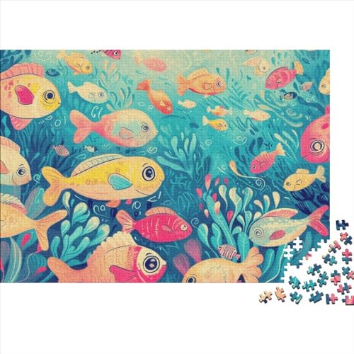 Sea World 1000 Teile Puzzle Puzzle-Geschenk Kinder Lernspiel Whimsical Seabed Familienspaß Impossible Puzzle 1000pcs (75x50cm) von DAKINCHERRY