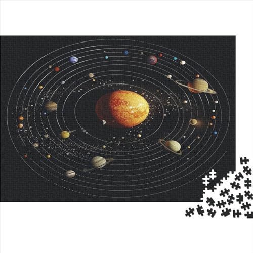 Solar System 1000 Teile Puzzle Puzzle Für Erwachsene Familien-Puzzlespiel Für Erwachsene Und Kinder Impossible Puzzle 1000pcs (75x50cm) von DAKINCHERRY