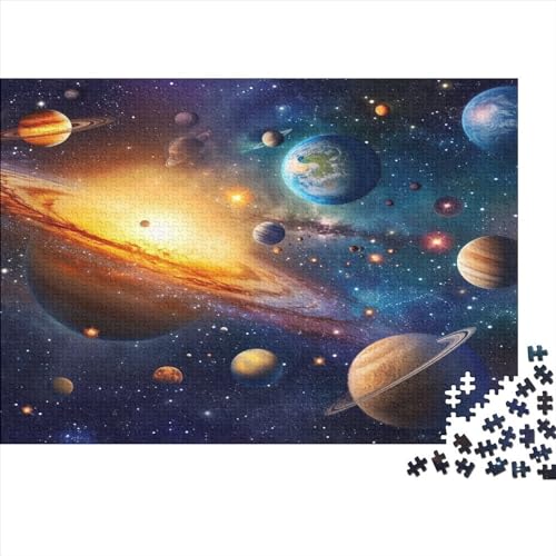 Solar System 1000 Teile Puzzle Puzzle Für Erwachsene Kinder Lernspiel Für Erwachsene Und Kinder Impossible Puzzle 1000pcs (75x50cm) von DAKINCHERRY