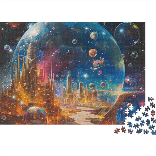 Solar System 500 Teile Puzzle Spielzeug Geschenk Geschicklichkeitsspiel Planetary World Für Erwachsene Und Kinder Impossible Puzzle 500pcs (52x38cm) von DAKINCHERRY