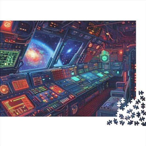 Spaceships 500 Teile Puzzle Puzzle-Geschenk Geschicklichkeitsspiel Interplanetary Flight Familienspaß 100% Recycelten Kartons 500pcs (52x38cm) von DAKINCHERRY