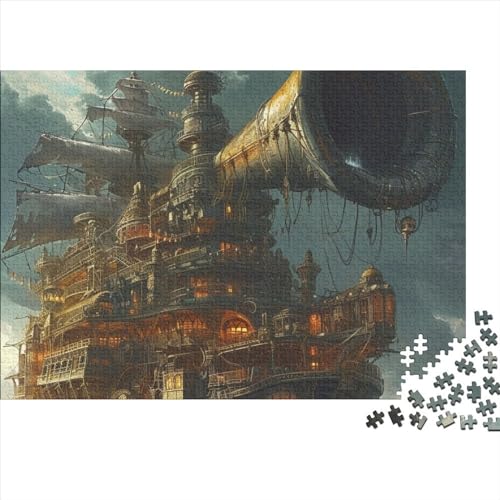 The Pirate Ship 300 Teile Puzzle Spielzeug Geschenk Geschicklichkeitsspiel Sea Sailboat Familienspaß 100% Recycelten Kartons 300pcs (40x28cm) von DAKINCHERRY