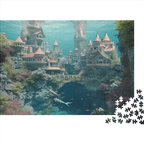 Underwater 1000 Teile Puzzle Puzzle-Geschenk Kinder Lernspiel Undersea Kingdom Für Erwachsene Und Kinder 100% Recycelten Kartons 1000pcs (75x50cm) von DAKINCHERRY