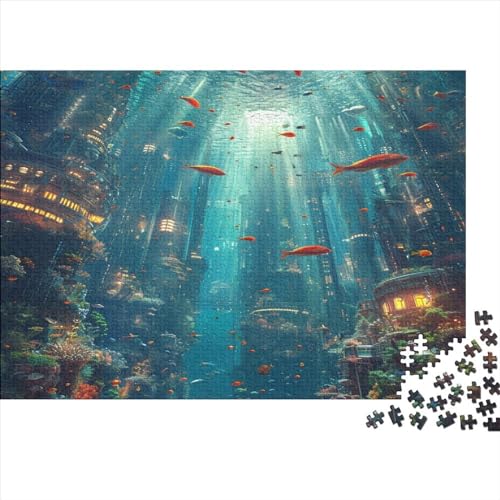 Underwater 500 Teile Puzzle Spielzeug Geschenk Geschicklichkeitsspiel Undersea Kingdom Familienspaß Impossible Puzzle 500pcs (52x38cm) von DAKINCHERRY