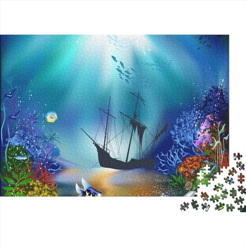 Underwater World 300 Teile Puzzle Puzzle-Geschenk Geschicklichkeitsspiel Sea World Für Erwachsene Und Kinder Impossible Puzzle 300pcs (40x28cm) von DAKINCHERRY