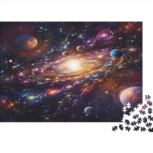 Universe Planet 500 Teile Puzzle Spielzeug Geschenk Familien-Puzzlespiel Planetary Universe Für Erwachsene Und Kinder Impossible Puzzle 500pcs (52x38cm) von DAKINCHERRY