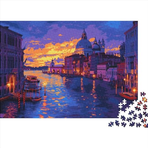 Venice Canal 300 Teile Puzzle Puzzle-Geschenk Geschicklichkeitsspiel Familienspaß 100% Recycelten Kartons 300pcs (40x28cm) von DAKINCHERRY