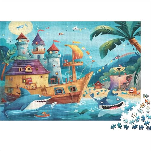 Whales 1000 Teile Puzzle Spielzeug Geschenk Geschicklichkeitsspiel Für Erwachsene Und Kinder Impossible Puzzle 1000pcs (75x50cm) von DAKINCHERRY