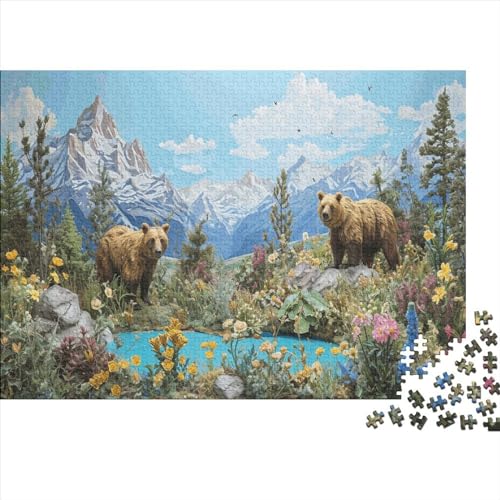 Wildlife 1000 Teile Puzzle Premium Quality Puzzle Kinder Lernspiel Für Erwachsene Und Kinder Impossible Puzzle 1000pcs (75x50cm) von DAKINCHERRY