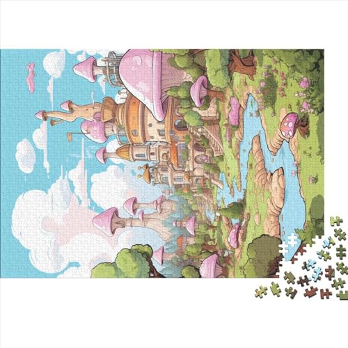 Wonderland 500 Teile Puzzle Spielzeug Geschenk Kinder Lernspiel Fairy Tale Castle Für Erwachsenen Ab 14 Jahren 100% Recycelten Kartons 500pcs (52x38cm) von DAKINCHERRY