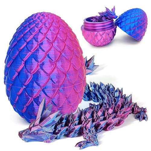 3D Gedrucktes Drachenei mit Drache, Kristall Drache Im Ei, 3D Druck Drache, 3D Gedruckter Überraschungsdrache Im Ei, Voll Beweglicher Drache, Geheimnisvolles Drachenei Spielzeug für Häuser Büro 3D Gedrucktes Drachenei mit Drache, Kristall Drache Im Ei, 3D Druck Drache, 3D Gedruckter Überraschungsdrache Im Ei, Voll Beweglicher Drache, Geheimnisvolles Drachenei Spielzeug für Häuser Büro von DAKLUNAR