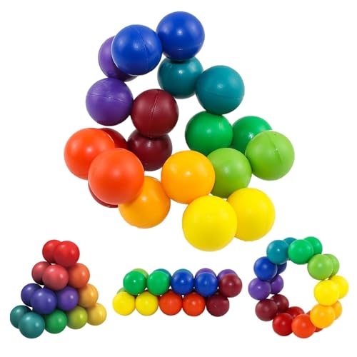 2 Stück Interessant Rainbow Puzzleball Set, Sensorisches Spielzeug für Kinder und Erwachsene, Stressabbauball zum Stressabbau und zur Verbesserung der Geschicklichkeit von DALAETUS