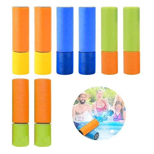 8 Stück Spritzpistole Set, Bunte Wasserpistole Kinder, Klein Wasserpistolen für Kinder, Wasserpistolen Schaumstoff, Foam Water Pistol für Jungen, Mädchen, Party, Strand, Garten, Pool, Outdoor 8 Stück Spritzpistole Set, Bunte Wasserpistole Kinder, Klein Wasserpistolen für Kinder, Wasserpistolen Schaumstoff, Foam Water Pistol für Jungen, Mädchen, Party, Strand, Garten, Pool, Outdoor von DALAETUS