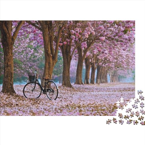 Cherry Blossoms im Winter, 1000 Teile, Puzzle, unmöglich, bunte Kirschblüten, für Erwachsene, Holzpuzzle, Familienspiel, Geschenk, 1000 Teile (75 x 50 cm) von DALWI