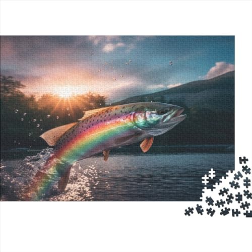 Daim_A_Flying_Fish_Leaves_a_Beautiful_arc_in_The_air_and_There__243fa964-c840-4ddb-9520-1f4748c1f835 Puzzle 300 Teile Puzzle Erwachsene Puzze LImpossible Puzzle Geschicklichkeits Spiel Home Dekorati von DALWI
