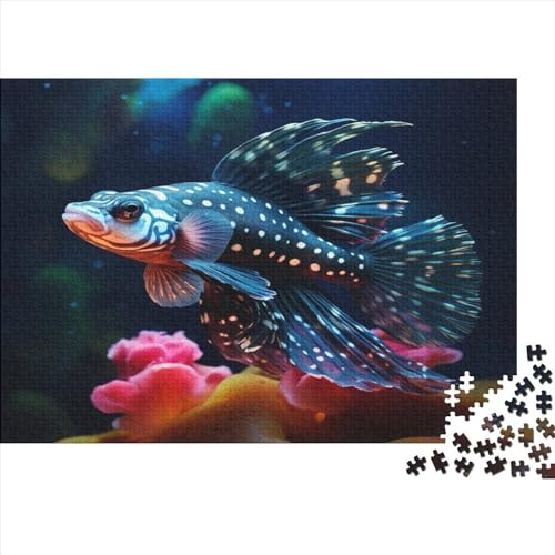 Josephineclzuzo_The_Rare_Snakehead_Fish_is_Covered_with_colorfu_90c0f2e9-3a17-42dd-bce2-1af994674cdb 300 Teile Puzzle Erwachsene Puzzel Impossible Puzzle Für Die Ganze Familie Spaß Familien Puzzles von DALWI