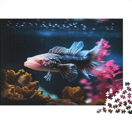 Nilalhala_An_Axolotl_Gracefully_Swims_in_an_Aquarium_its_Unique_7bf01f98-7629-4b4d-b668-6f7815d474ce 500 Teile Puzzle Erwachsene Puzzel Impossible Puzzle Herausforderndes Wohnkultur Geschenk Spielze von DALWI