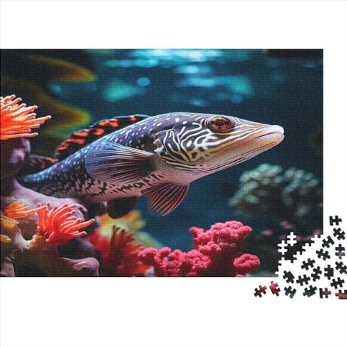 PatriciaSmith_A_Snakehead_Fish_Swims_Freely_in_The_Clear_Water__3405680b-c5dd-4a29-a803-156c94ca219d 1000 Teile Puzzle Erwachsene Puzzel Impossible Puzzle Geschicklichkeits Spiel Wohnkultur Puzzle-Ge von DALWI