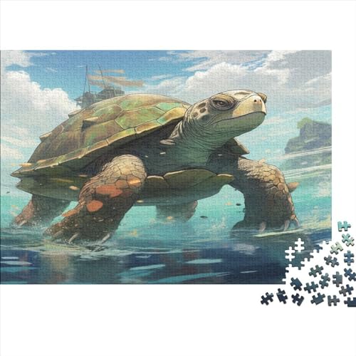 Shanrui-Schildkröte 1000 Teilefür Erwachsene TeensImpossible Puzzle Shanrui-Schildkröte Herausforderndes Home Dekoration Puzzle Einzigartiges Geschenk Holzspielzeug 1000pcs (75x50cm) von DALWI