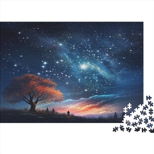 Starry Sky 1000 Teile Puzzle Erwachsene Puzzel Impossible Puzzle Milky Way Starry Sky Für Die Ganze Familie Home Dekoration Puzzle Einzigartiges Geschenk Holzspielzeug 1000pcs (75x50cm) von DALWI