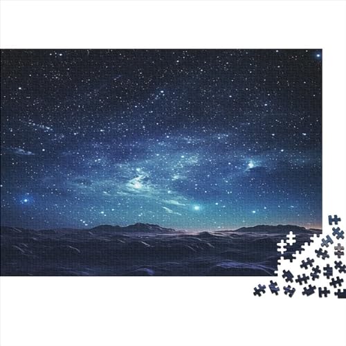 Starry Sky 1000 Teile Puzzle Erwachsene Puzzel Impossible Puzzle Milky Way Starry Sky Herausforderndes Home Dekoration Puzzle Puzzle-Geschenk Holzspielzeug 1000pcs (75x50cm) von DALWI