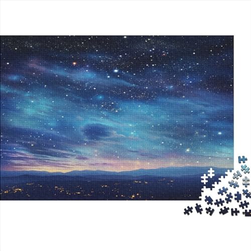 Starry Sky 1000 Teile Puzzle Erwachsene Puzzel Impossible Puzzle Milky Way Starry Sky Herausforderndes Spaß Familien Puzzles Puzzle-Geschenk Holzspielzeug 1000pcs (75x50cm) von DALWI