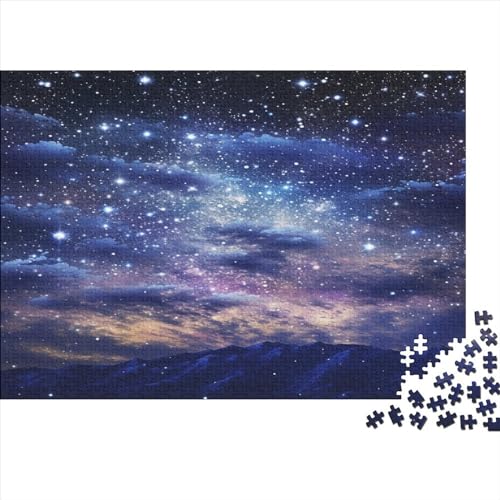 Starry Sky Puzzle 1000 Teile Puzzle Erwachsene Puzzel Impossible Puzzle Milky Way Starry Sky Geschicklichkeits Spiel Home Dekoration Puzzle Einzigartiges Geschenk Moderne Wohnkultur 1000pcs (75x50cm) von DALWI