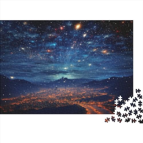 Starry Sky Puzzle 1000 Teile Puzzle Erwachsene Puzzel Impossible Puzzle Milky Way Starry Sky Geschicklichkeits Spiel Home Dekoration Puzzle Einzigartiges Geschenk Moderne Wohnkultur 1000pcs (75x50cm) von DALWI