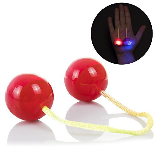 DAM – Clacker Ball Stress Semi Tropfen mit LED Licht, Rot (dmw061red) von DAM