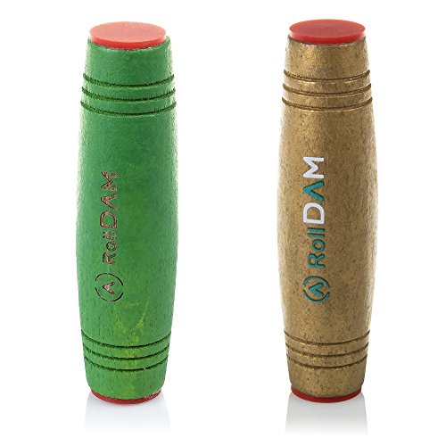 DAM – Pack mokuru Roll Anti-Stress-Holz zur Verbesserung Geschick und Reflexe, Farbe Green/Gold (dmpm050) von DAM