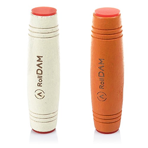 DAM – Pack mokuru Roll Anti-Stress-Holz zur Verbesserung Geschick und Reflexe, Farbe White/Orange (dmpm018) von DAM