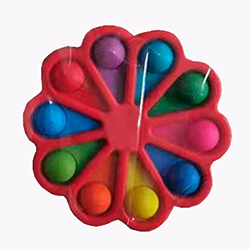 DAM DMAF0129C50 Exlusive Pop Bubble Sensitives Antistress-Spielzeug, Silikonblasen zum Drücken. Interaktives Blütenblatt-Design, rot von DAM