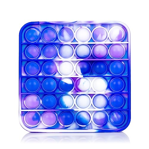 DAM. Bubble Pop It Stressabbau, Silikonblasen zum Drücken und Drücken, quadratisches Design, Mehrfarbig, Farbe : Mehrfarbig von DAM